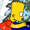 Bart conduce sobre Nieve