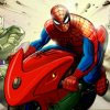 Spiderman Moto Carrera en las Colinas